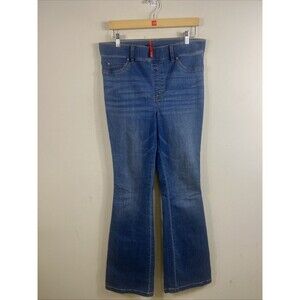 Spanx Women’s Denim Pull On Flare Jeans Size Large 33x36